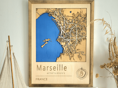 Cadre A3 - Marseille doré miniature