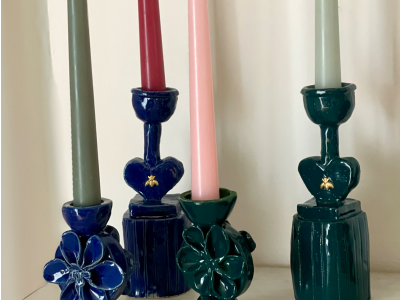 bougeois coeur d'abeille bleu et vert