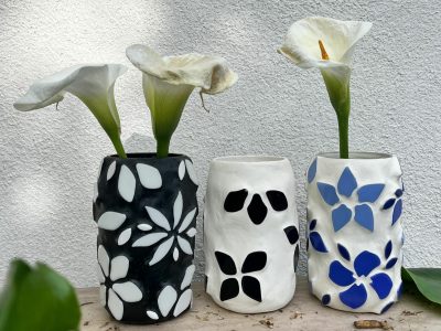 pot mosaique petales #façonnette #mamaisonfrance